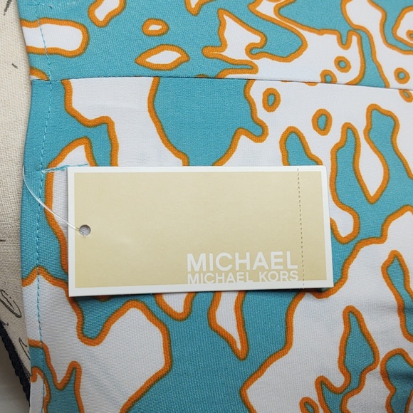 MICHAEL🌊Michael Kors Aegean Aqua Sheath Dress, size Large, 🆕 - Picture 5 of 11